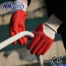 NMSAFETY best selling gloves red rubber work glove for working in the outside